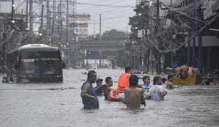 Streets turned into rivers as Typhoon Gaemi blows past Philippines