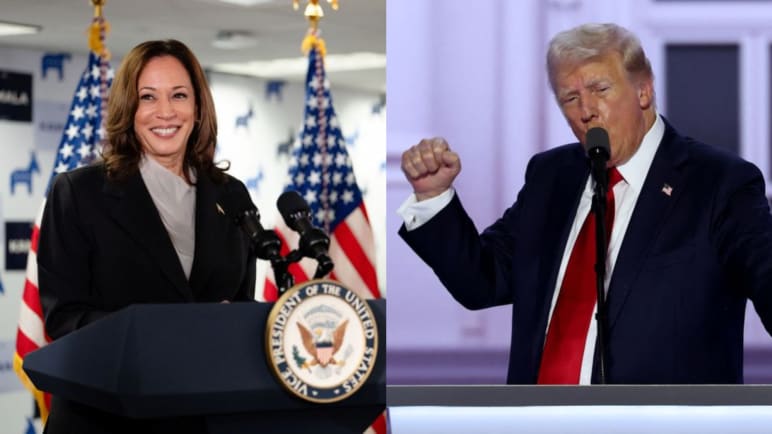 Commentary: With Biden gone, Trump needs new attack plan for the younger Kamala Harris